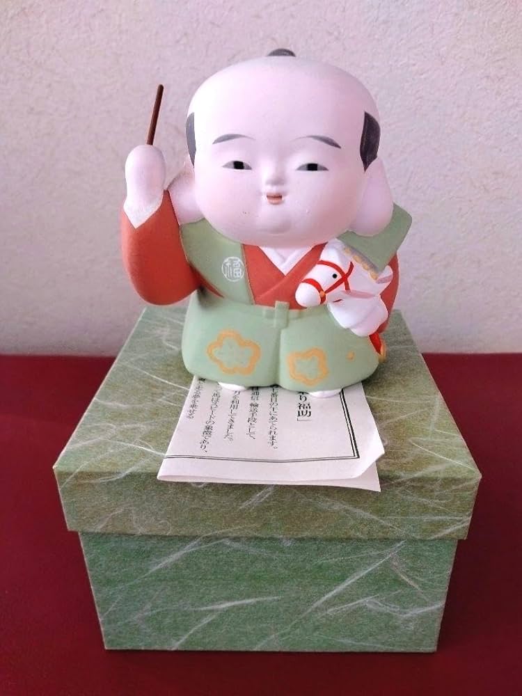 福助、土人形 2点セット Yahoo!オークション - 【縁起物】時代 福助人形 陶器 土人形